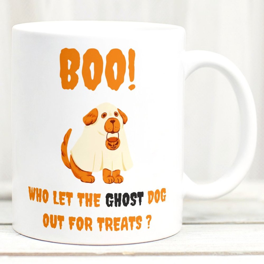 Ghost Dog Trick-or-Treat Mug